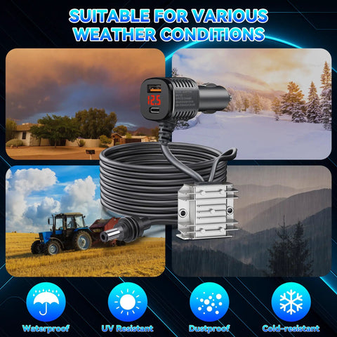 Heavy Duty Car Power Adapter For Satellite Routers Delivers Rock Solid 30V Output with waterproof, dustproof, and cold-resistant features.