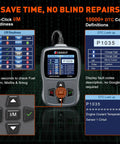 OBD2 Car Diagnostic Tool Scanner for All 1996+ Vehicles I/M Readiness DTC Lookup Live Data Freeze Frame Grey front view