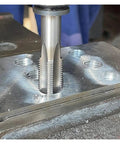 Heavy Duty Right Hand Tap Die M50 Machining Tool Set Includes Multiple Metric Thread Pitch Sizes For Robust External And Internal threading Tasks Perfect For Serious Shop Work And Hard Core DIY Projects, M50 tap cutting threads in metal