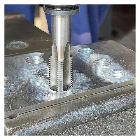 Heavy Duty Right Hand Tap Die M50 Machining Tool Set Includes Multiple Metric Thread Pitch Sizes For Robust External And Internal threading Tasks Perfect For Serious Shop Work And Hard Core DIY Projects, M50 tap cutting threads in metal