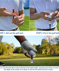 Golfer placing Hilarious Lucky Eight Golf Tees Set For Bachelor Parties And Golf Lovers, Recyclable Beer Bottle Tees on grass.