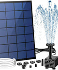 Separate Solar Panel Solar Fountain Pump Kit With 2.5W Panel 6 Nozzles 10Ft Cable Outdoor DIY for Bird Bath Garden