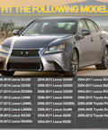 Lexus car model fitment list for HID Headlight Ballast Control Unit with Igniter, compatible models include Lexus IS250, RX350, GS350, and more.