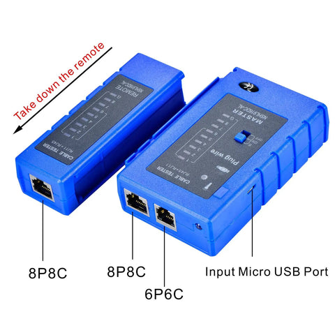 Pro Grade Network Cable Tester Tool For RJ45 RJ11 RJ12 CAT5 CAT6 UTP USB LAN Wires With LED Indicators And Low Power Interface Great For Testing Homemade Ethernet Patch Cables And Sniffing Out Shorts Opens And Wiring Crosses