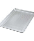 Perforated Aluminum Sheet Pan 13 Inch By 18 Inch Half Size Heavy Duty Workhorse Commercial Bakeware on white background