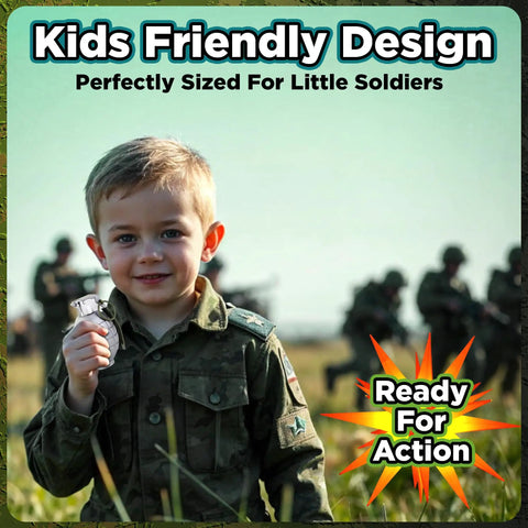 Child holding toy grenade from 4 Pack Toy Grenades Set For Kids, Realistic Boom Sound Effects, Plastic Military Army Pretend Play Gear