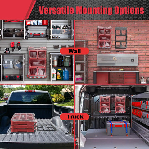 2 Pcs Aluminum Mounting Plates For Packout Toolbox used in truck bed and wall panels
