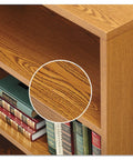 Bookshelf with wood paneling showing before and after repair using Restor It Quick 20 Minute Chip Repair Kit For Wood Plastic Formica Paneling