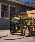 Tri Fuel Portable Generator With Electric Start And CO Shield, Runs On Gas Propane Or Natural Gas, 8125 Watt Peak Power