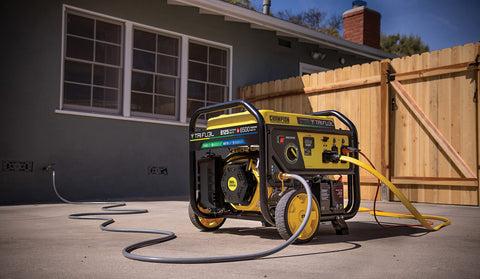 Tri Fuel Portable Generator With Electric Start And CO Shield, Runs On Gas Propane Or Natural Gas, 8125 Watt Peak Power