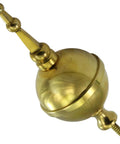 Ball Finial For Grandfather Clock Longcase With M5 Thread Mount 110mm High Brass Ball 50mm Diameter High Polish Finish