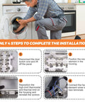 Instructions for installing DC47-00019A Dryer Heating Element 5300 Watts 240 Volts Replacement For Samsung Dryers in four steps.
