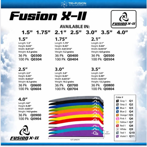 White High Performance Arrow Fletching Vanes With Tri Fusion Adhesion Technology For Target Archery 2.5 Inch Length 36 Pack