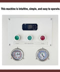 Control panel of Built Tough Industrial Spot Cooler and Portable Air Conditioner with easy-to-use buttons for operation.
