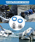 Upgrade Your Ride With This Slick 4 Pack Marine Gear Lube Drain And Fill Screw Kit For Mercruiser Sterndrives Featuring Magnetic Oil Plugs Compatible With 3/8 Inch 16 Thread Outboards aluminum boat motor drain plugs