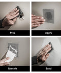 Steps to use All In One Wall Fix Kit With Primer Enhanced Spackling Compound Putty Knife Sanding Sponge And Self Adhesive Patch For Holes