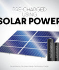 Slick Dope High Capacity NiMH Rechargeable Battery Pack With Fast Lane Smart Station And Four Pre Charged Aa Eneloop Pro Cells for solar power use.
