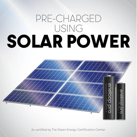 Slick Dope High Capacity NiMH Rechargeable Battery Pack With Fast Lane Smart Station And Four Pre Charged Aa Eneloop Pro Cells for solar power use.
