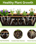Two Pack 24 Inch Railing Planter Boxes With Coco Liners And Adjustable Brackets For Outdoor Balcony Fence Deck Porch And Garden