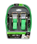 Cambuckle Tie Down Straps 6 Ft, 2 Pack, Standard Duty Ratchet Straps with 1200 lb Break Strength in retail packaging