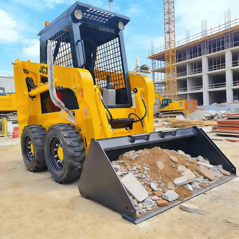 Heavy Duty Skid Steer Loader Attachment Set For Backhoe Trencher And Stump Grinder With Hydraulic Boom 4x4 Power on site