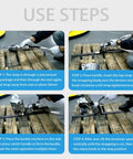 Steps for using Heavy Duty Pneumatic Steel Strapping Machine For 1.25 Inch Metal Belt With Air Powered Tensioner.