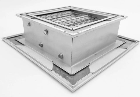 12x12 Inch Aluminum Exterior Gable Louver Vent for Walls and Crawlspace with Built To Last Weatherproof Air Grille and Screen Mesh