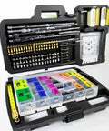 707 Piece Internal Hex Drive Cup Point Set Screw Kit With 24 Metric Sizes M2 Through M8 in a black carry case