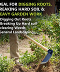 Grub Hoe Head 1.6 Lb Heavy Duty Garden Tool With Four And A Half Inch Blade Width And One And Three Quarter Inch Hole For Tough Soil Landscaping Or Yard Work Steel Construction No Handle Included For Beastly Durable Versatile Yard And Farm Tasks