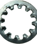 Internal Tooth Lock Washers Seven Sixteenths Inch Zinc Plated Steel Grade 2 Heavy Duty 100 Pack close-up