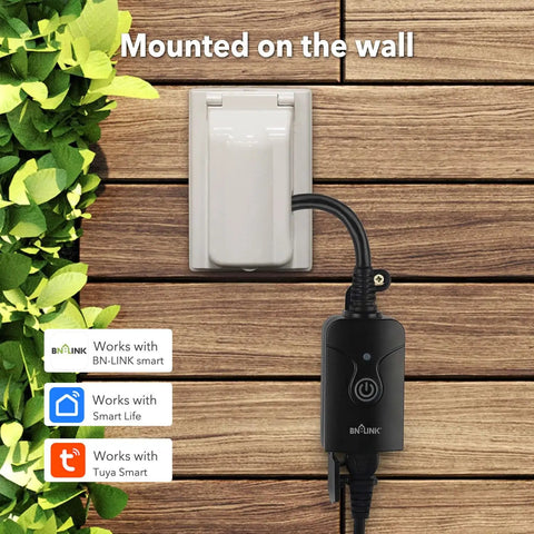 Outdoor Smart Plug With WiFi Remote App Control Alexa And Google Assistant Voice Control Weatherproof ETL Listed 2 4 GHz WiFi Required Super Handy With Smart Life App