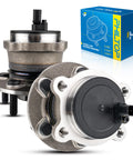 Go-To Rear Wheel Hub Bearing Assembly 5 Lugs 2 Pack With ABS Fits Ford Escape 2013 2019, Ford C-Max 2013 2018, Lincoln MKC 2015 2019 OEM Quality Replacement Hub Bearings shown with packaging.