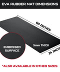 Heavy Duty Workbench Mat 60 By 24 Inches 5mm Thick EVA Rubber Surface Protector for garage tables