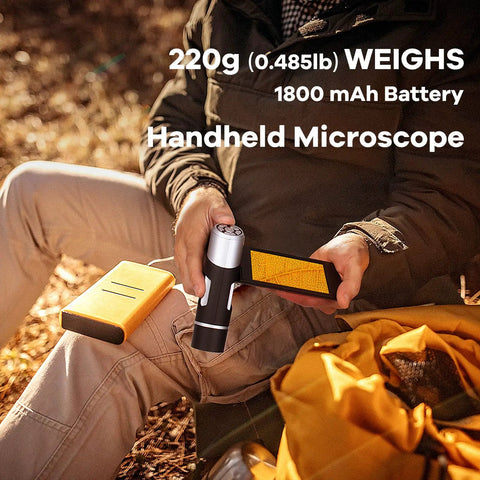Handheld Digital Microscope With Built In LCD Screen Rechargeable Battery Portable Pocket Microscope For DIY Electronics Jewelry Soldering And Tiny Parts Inspection Anywhere In Your Home Workshop Or Field, 4-inch screen