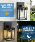 Kickass Solar Wall Lanterns With Hella Bright Motion Sensor And Three Flexible Lighting Modes For Outdoor Patio Runs Wirelessly Plus Storm Ready Build In A Quick Install Two Pack Set mounted on wall with vibrant lighting.