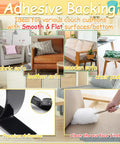 6 Inch Wide Couch Cushion Non Slip Pads With 9.84 Ft Adhesive Hook And Loop Tape Keeps Cushions In Place On Sofas Mattresses Curtains And Rugs For Smooth Surfaces, shown on various sofa types.