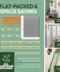 Flat pack display of Queen Size Wood Box Spring Bed Base With Rock Solid Under Mattress Support setup for tight spaces.
