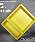 Two Tier Recessed Shower Niche 16 By 20 Inches, yellow ABS plastic, mounting screws included, flush mount with 1/2 inch backerboard.