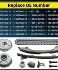 Toyota Timing Chain Kit 2.5L 2.7L For Camry 2010 To 2014 RAV4 2009 To 2011 Highlander 2009 To 2014 Venza 2009 To 2012 Sienna 2011