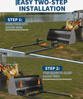 Heavy Duty Clamp On Pallet Forks For Tractor Loader 4000 Lb Capacity installation steps on farm field