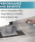 LeakFix Spray Waterproof Roof Sealant 2 Pack 13.5 Fl Oz Each Instantly Truly Seals Leaks And Cracks For Lasting Protection on pipes