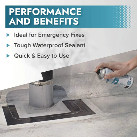 LeakFix Spray Waterproof Roof Sealant 2 Pack 13.5 Fl Oz Each Instantly Truly Seals Leaks And Cracks For Lasting Protection on pipes