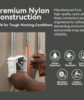 Person installing No Fuss Gray Push In Wire Connectors For Non Metallic Cable Bulk Fifty Pack in an electrical junction box.
