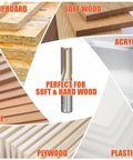 Killer Straight Router Bit Featuring 1/4 Inch Shank And 3/4 Inch Cutting Diameter For Snappy Dadoing Grooving And Clean Edge Trimming On Daily Woodworking Tasks Built Solid To Handle Any Heavy Shop Grind Without Breaking A Sweat with various materials like MDF, plywood, and acrylic.