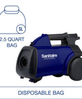 Lightweight Canister Vacuum Cleaner For Smooth Carpet Sweep With 800 Watt Engine And Four Flexible Hose Tools Knockout Suction Takes Heavy Filth Off Your Floor Budget Friendly No Sweat Daily Grind with 2.5 quart disposable bag.