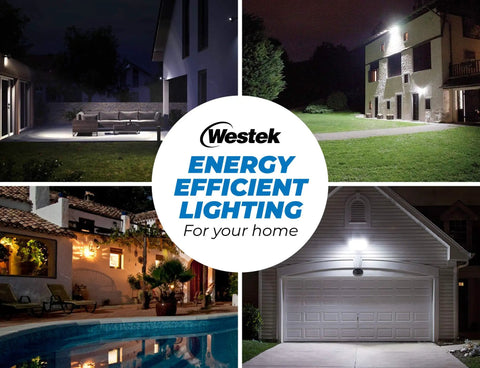 Outdoor Motion Activated Light Control Socket Two Pack, Auto On When Motion Is Detected, Auto Off After 10 Minutes, Works With LED CFL Halogen Incandescent Up To 150W, Weatherproof Plug In Sensor Lights on homes