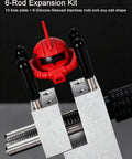 Ultra Precision Mold Steel Hobby Vise With 360 Degree Base Six Clamp Rods And 2.28 Inch Opening Width Handheld DIY Vise showcasing a 6-rod expansion kit.