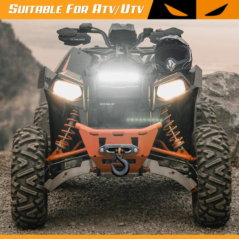 4500 Pound 12V DC Waterproof Electric Winch Kit For ATV UTV Towing With 50 Foot Synthetic Rope on rugged terrain