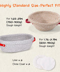 All In One Sourdough Starter Kit With 9 Inch Round And 11 Inch Oval Banneton Proofing Baskets Nonstick Liners Covers Whisk