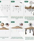 12x12 Pop Up Gazebo Canopy Tent With Mosquito Netting, Easy Up Metal Frame, Waterproof Outdoor Shelter assembly steps